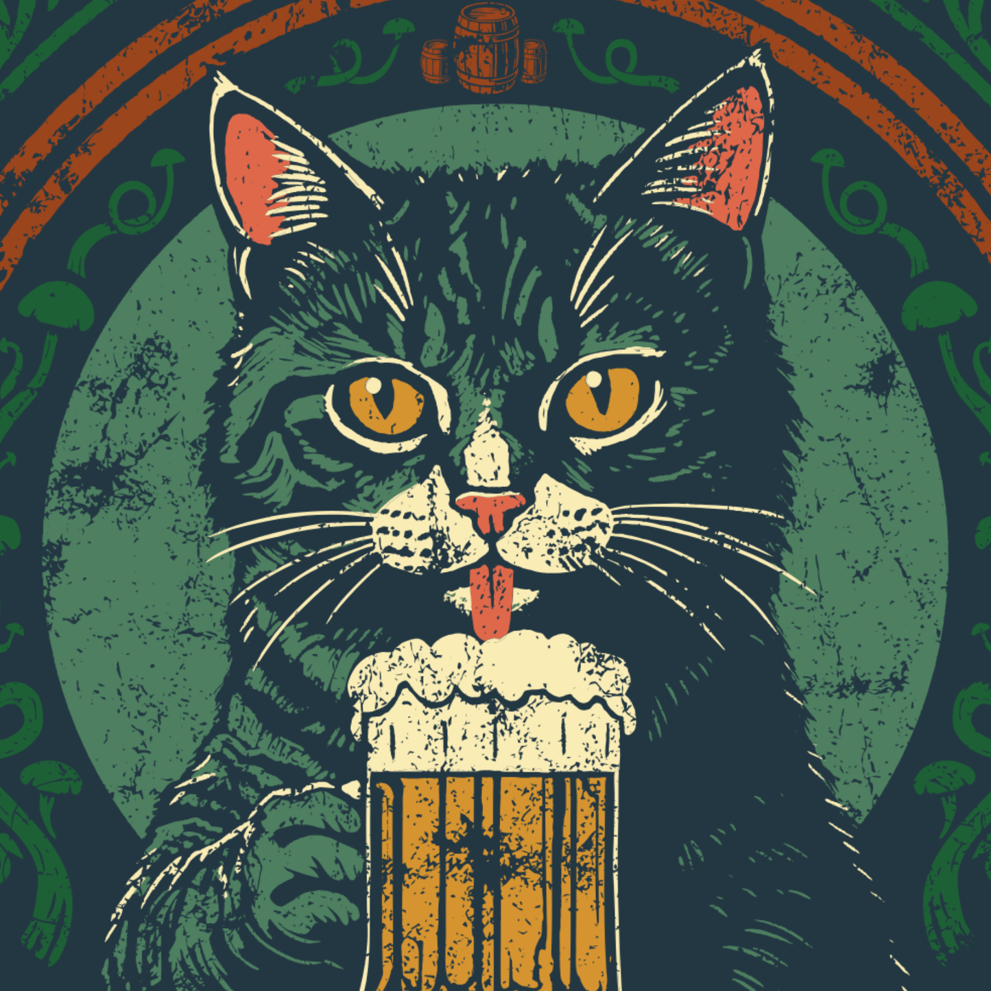 Drunken Cat T-Shirt