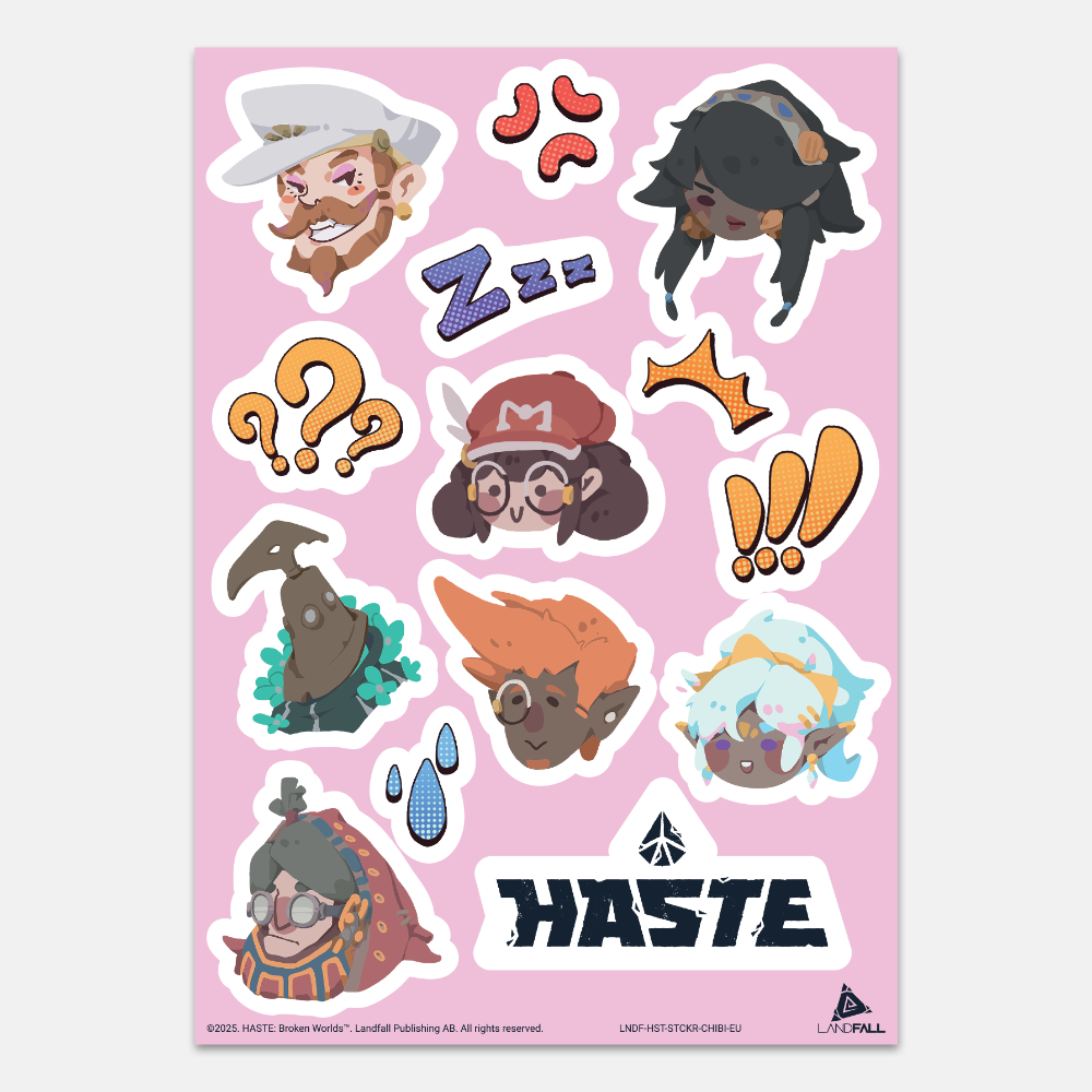 Haste Stickers x4