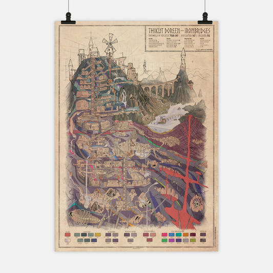 Dwarf Fortress Map Poster