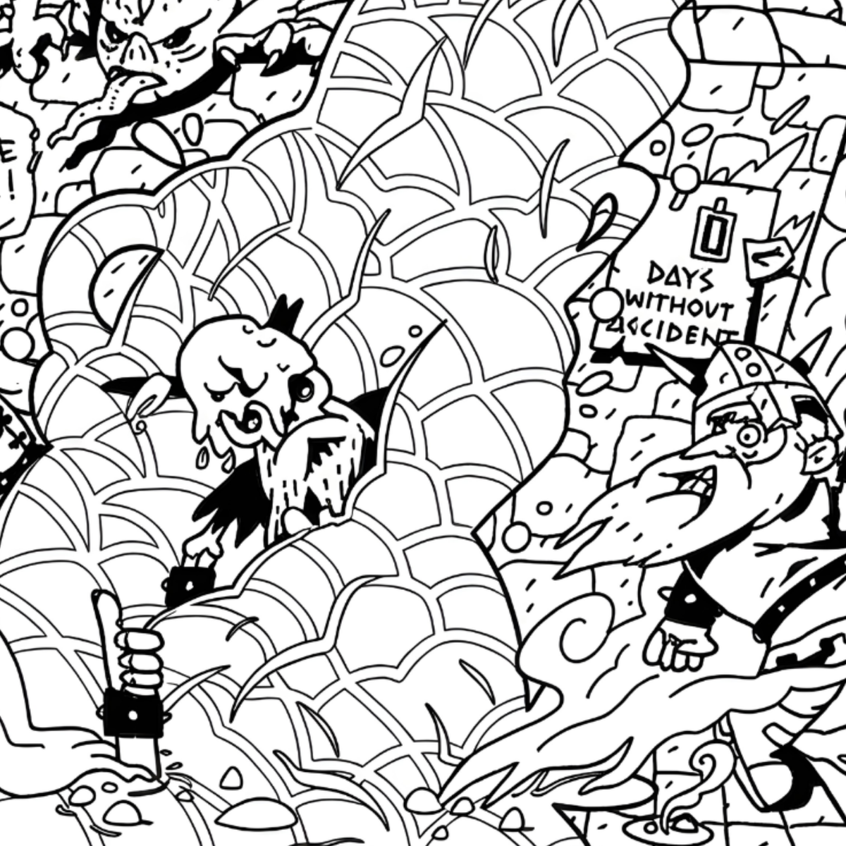 Dwarf Fortress Colouring Page