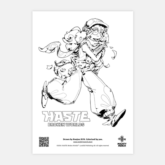 Haste Colouring Page