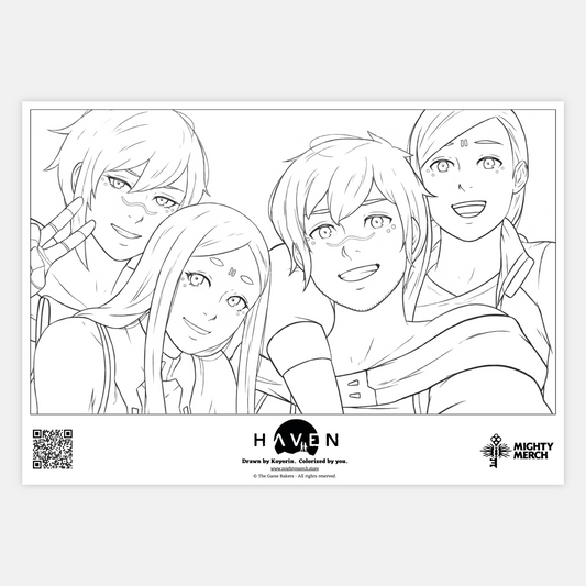 Haven Colouring Page