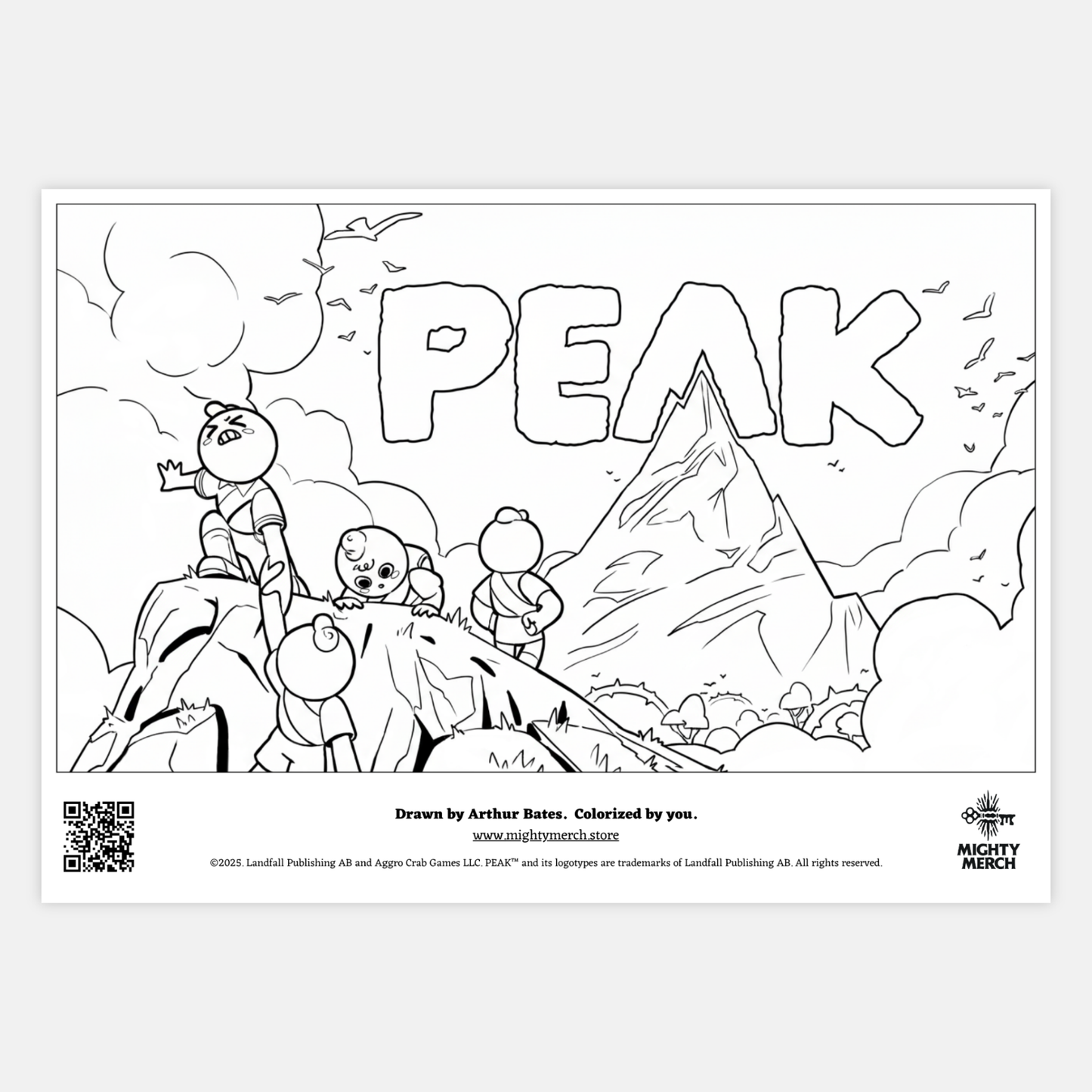 PEAK Colouring Page