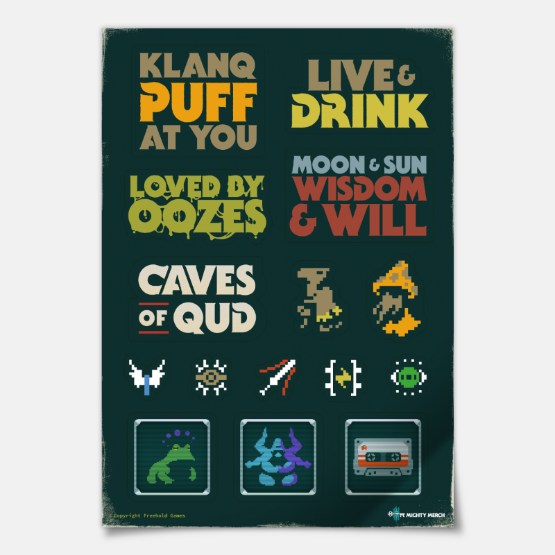 Qud Sticker Sheet: Klanq