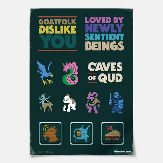 Qud Sticker Sheet: Goatfolk