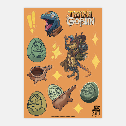 Trash Goblin Sticker Sheet: Donoval's Life