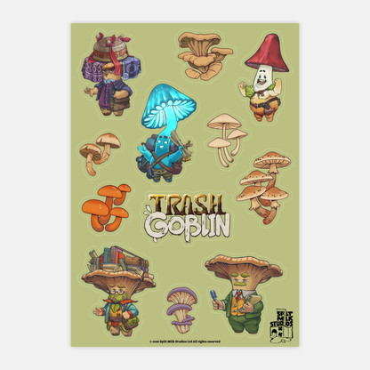 Trash Goblin Sticker Sheet: Fungi Folk
