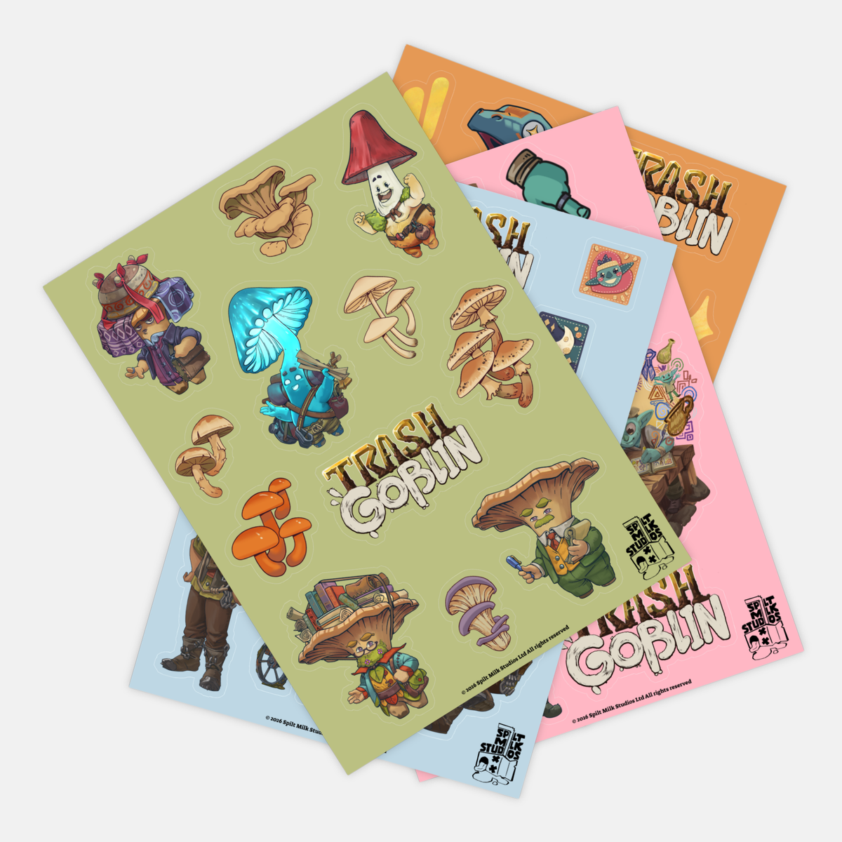 Trash Goblin Sticker Sheet: Fungi Folk