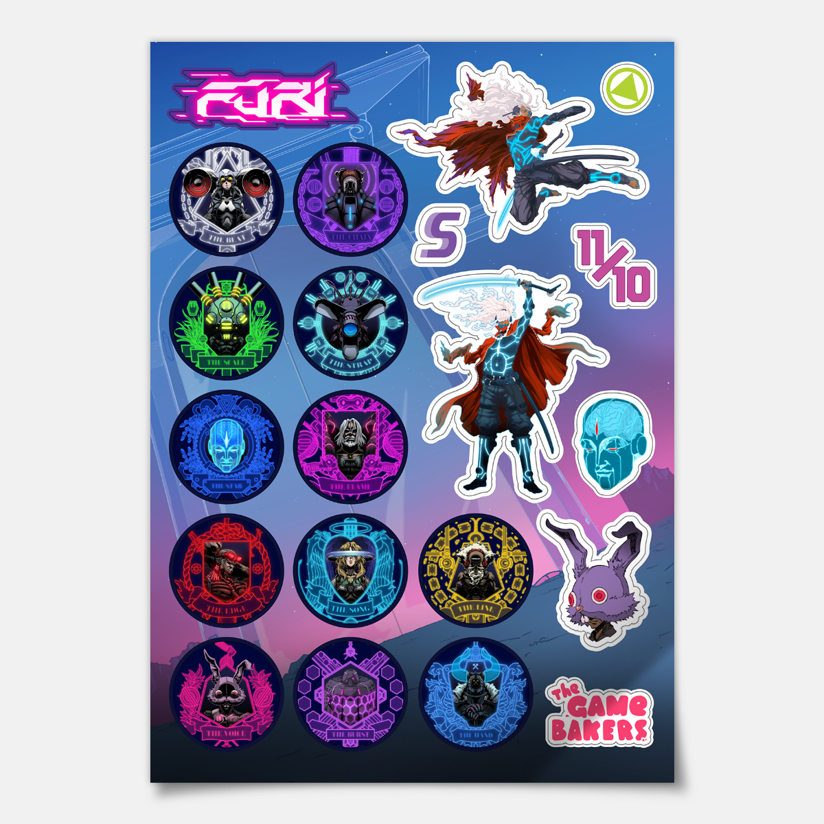 Furi Stickers – Mighty Merch